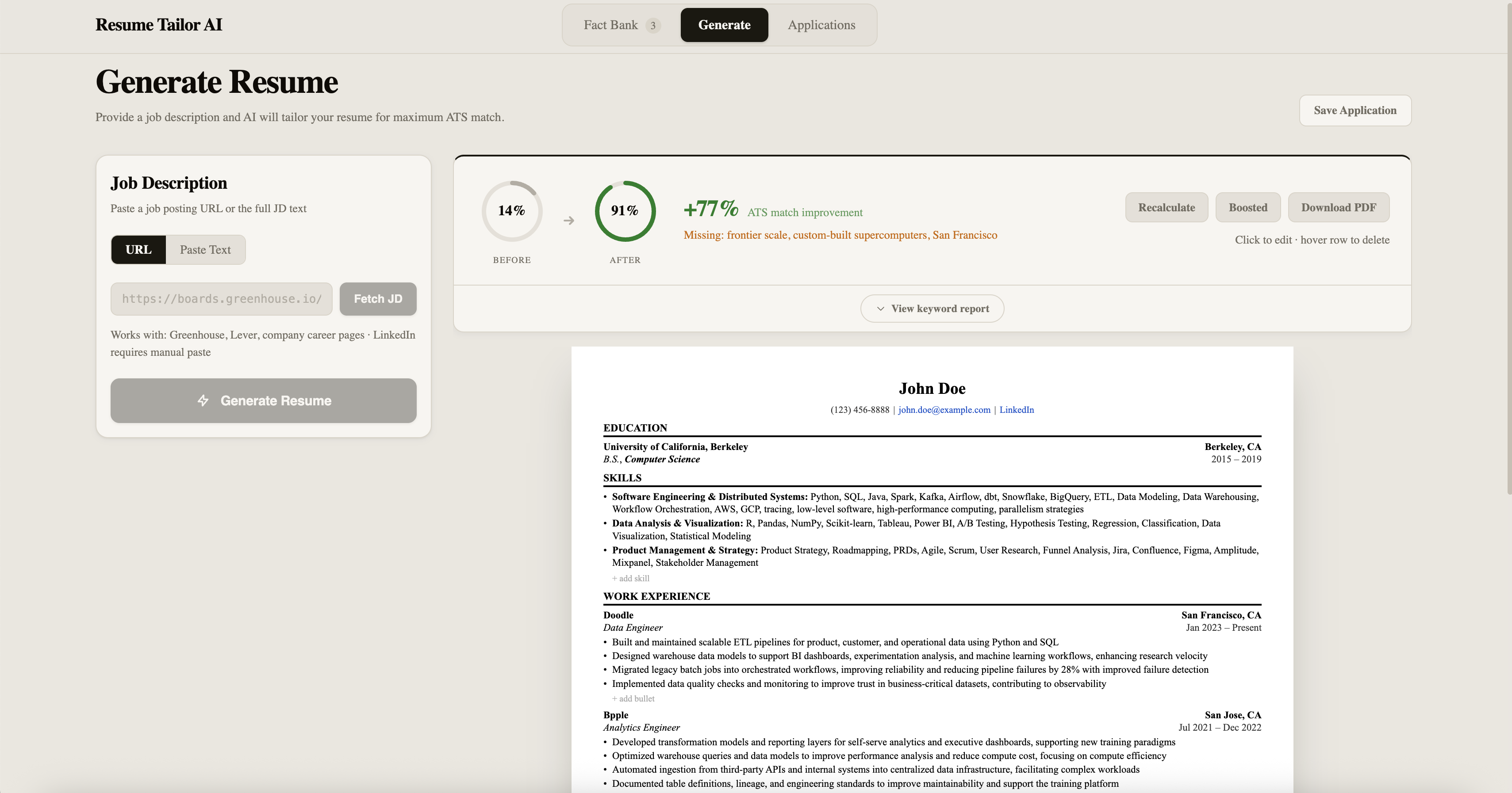 Resume Tailor AI